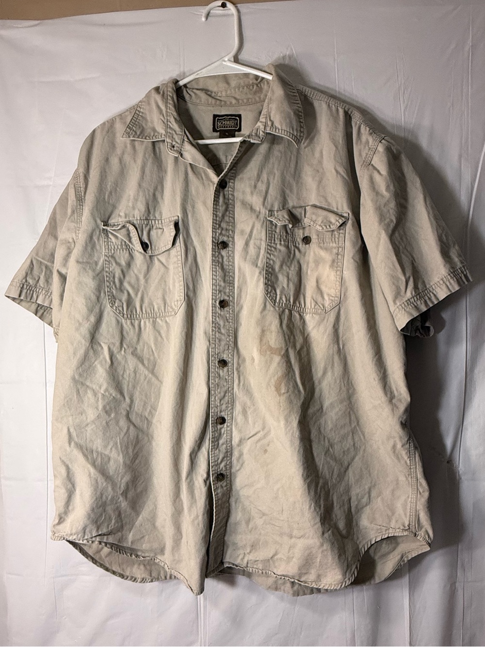 C.E. Schmidt Workwear short sleeve button up men’s shirt size XL
